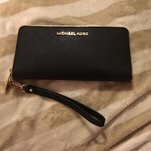 Michael Kors Black and Gold Wallet